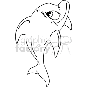 300x300 Royalty Free A Cute Baby Dolphin 377452 Vector Clip Art Image