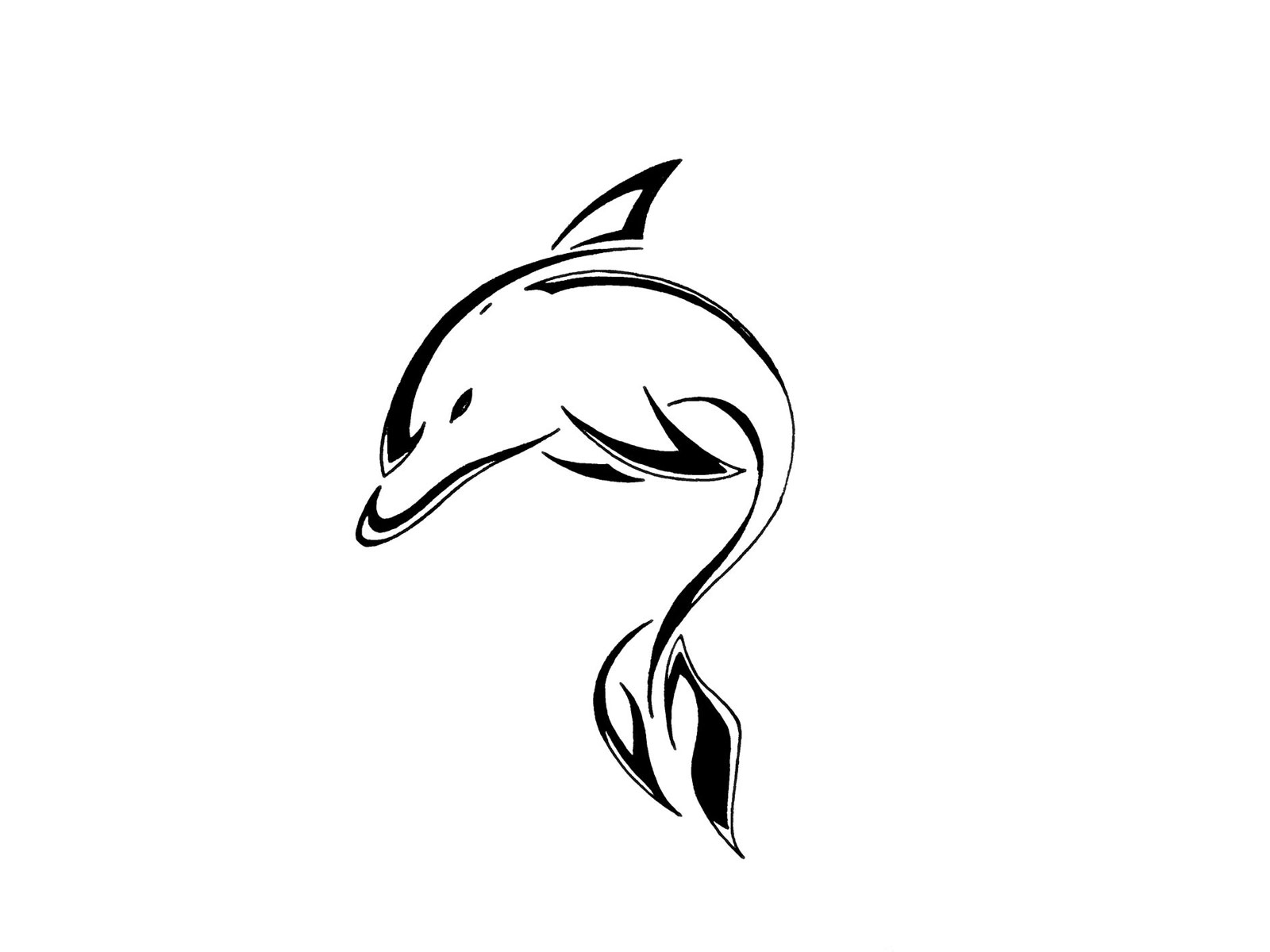 1600x1200 Bottlenose Dolphin Clipart One