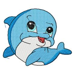 250x250 Cute Dolphin Clipart