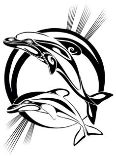 236x316 Dolphins Out Of Water Tattoo Design