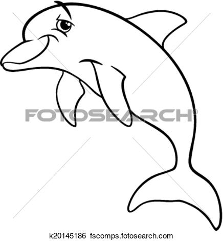 436x470 Clip Art Dolphin Animal Cartoon Loring Book Fotosearch Search