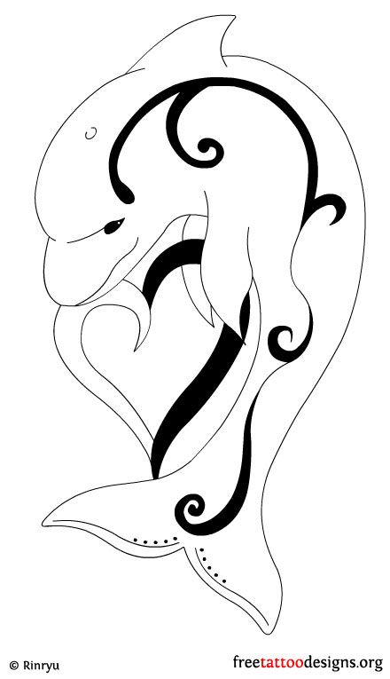 440x765 41 Best Dolphin Outline Tattoo Images Diy, Aqua