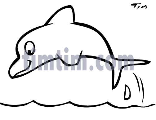 503x387 Free Drawing Of A Dolphin Bw From The Category Fish