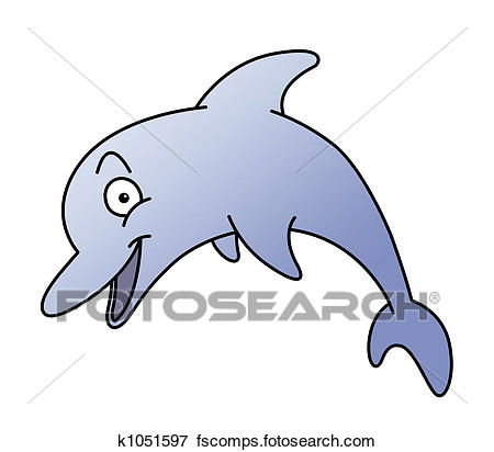 450x412 Stock Illustration Of Cute Cartoon Dolphin K1051597