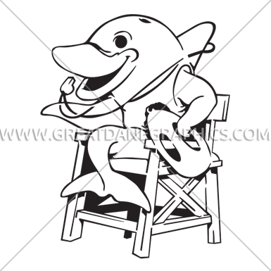 385x385 Dolphin Lifeguard Production Ready Artwork For T Shirt Printing