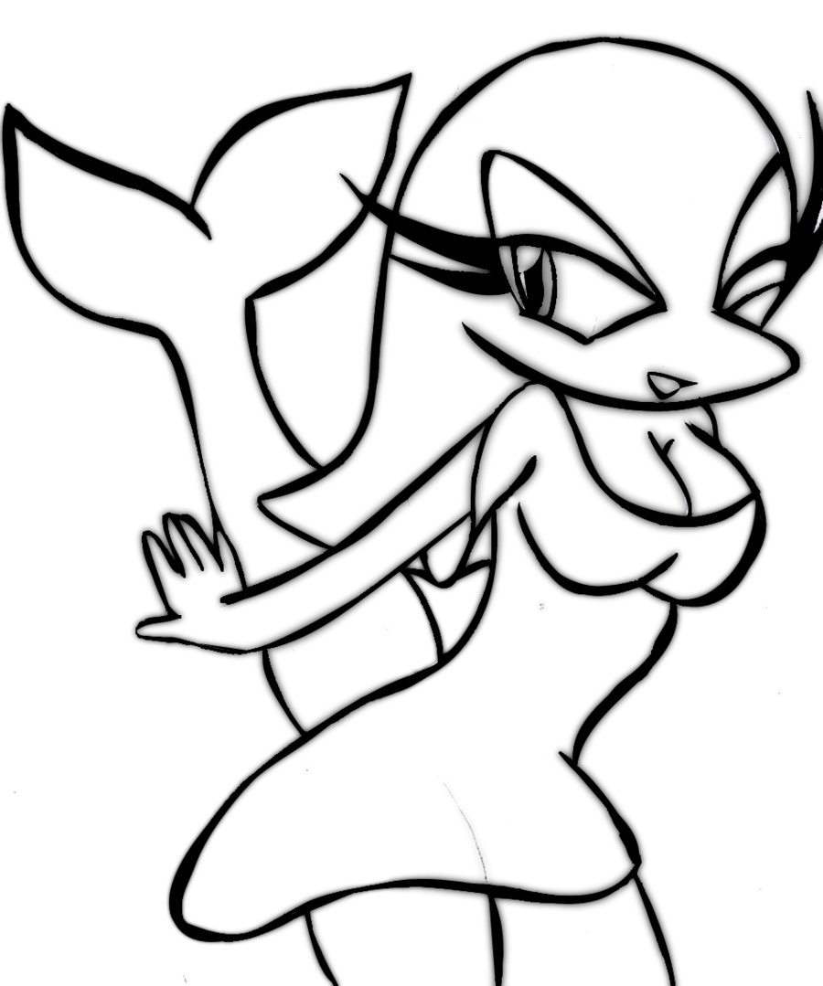 900x1079 Dolphin Lineart Commision By Cystal The Wolf