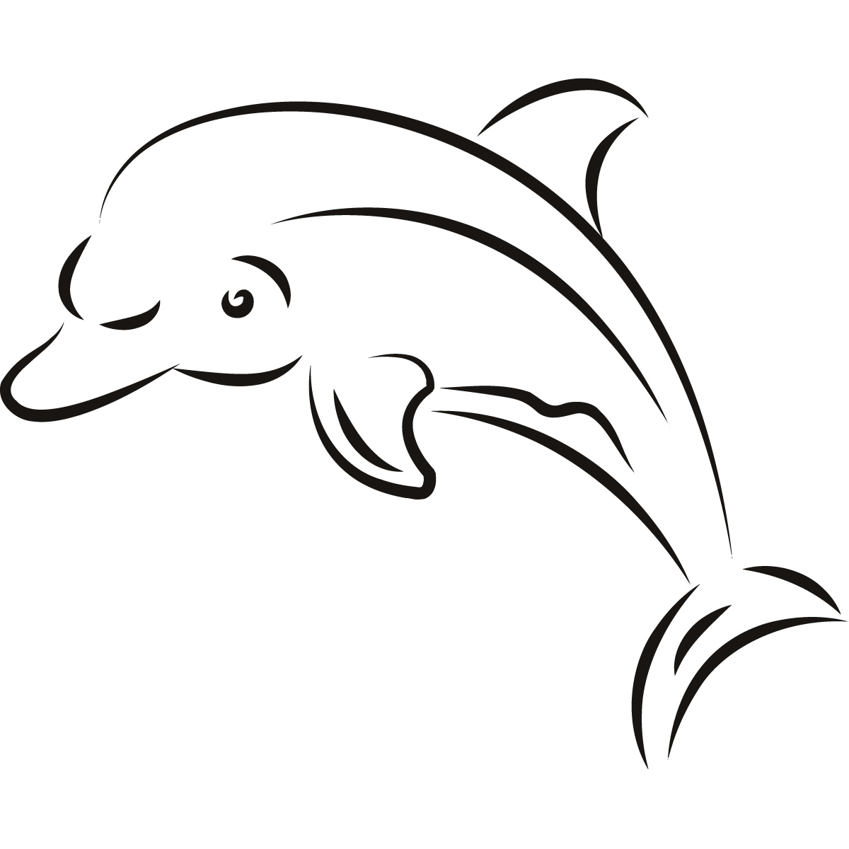 1200x1200 Best Dolphin Outline