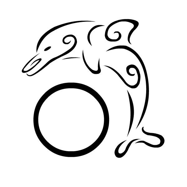 600x600 41 Best Dolphin Outline Tattoo Images Diy, Aqua
