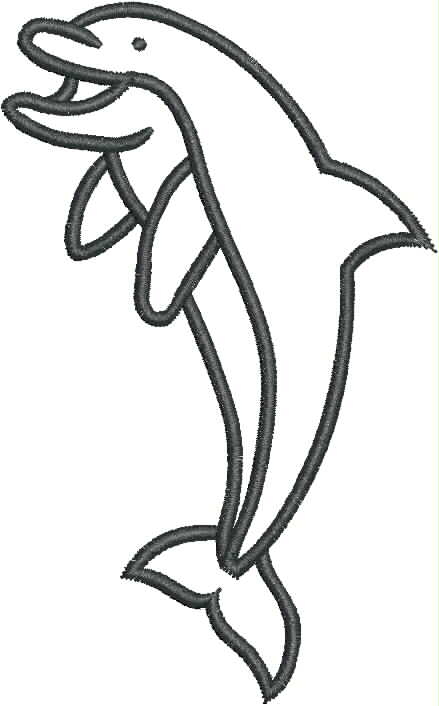 439x706 Dolphin Outline