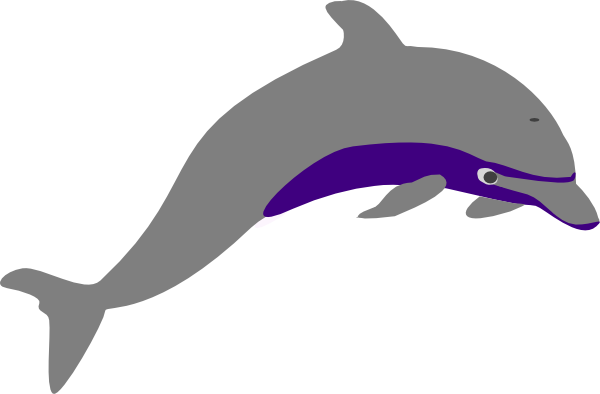 600x394 Dolphin Outline Grey Clip Art