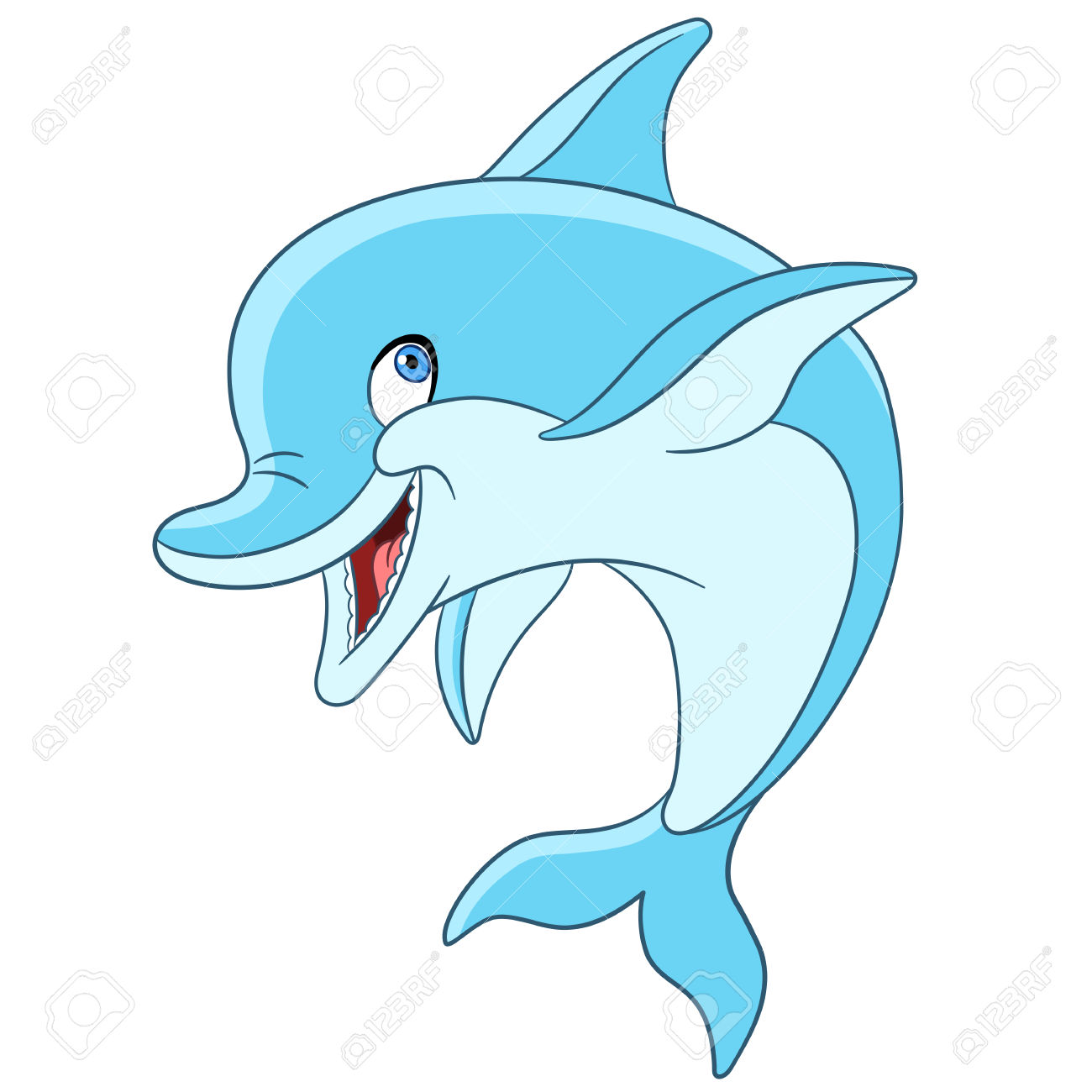 1300x1300 Dolphin Clipart Happy