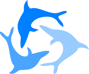 300x252 Light Blue Dolphin Clip Art