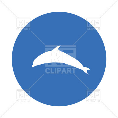400x400 Silhouette Of Dolphin Free Vector Clip Art Image