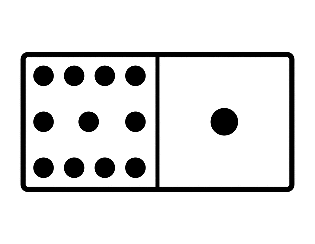 1024x791 Domino With 11 Spots Amp 1 Spot Clipart Etc