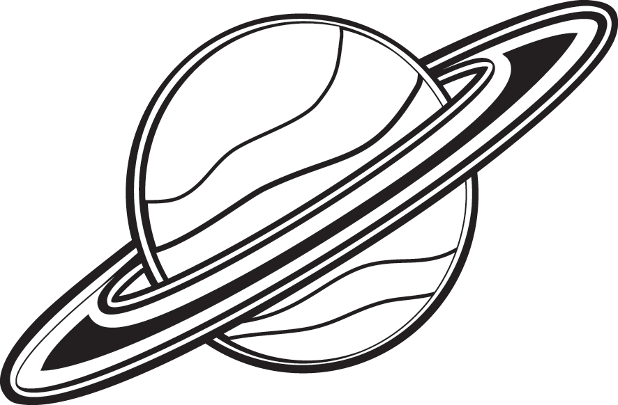 886x582 Saturn Clipart Black And White Clipartfest