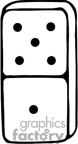 300x550 Domino Black And White Clipart 2038092