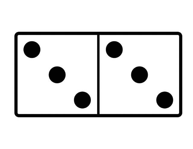 640x494 Domino With 3 Spots Amp 3 Spots Clipart Etc