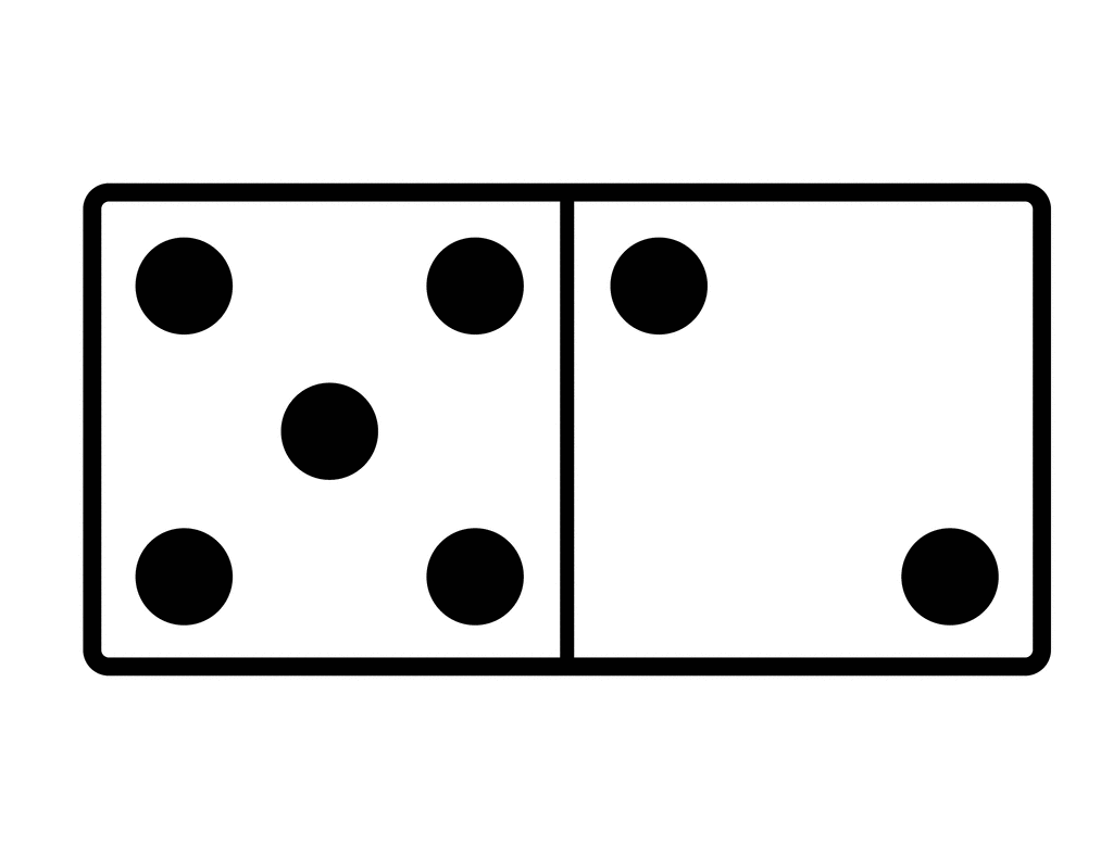 1024x791 Domino With 5 Spots Amp 2 Spots Clipart Etc