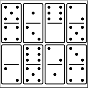 304x304 Clip Art Dominos 1 Bampw I Abcteach