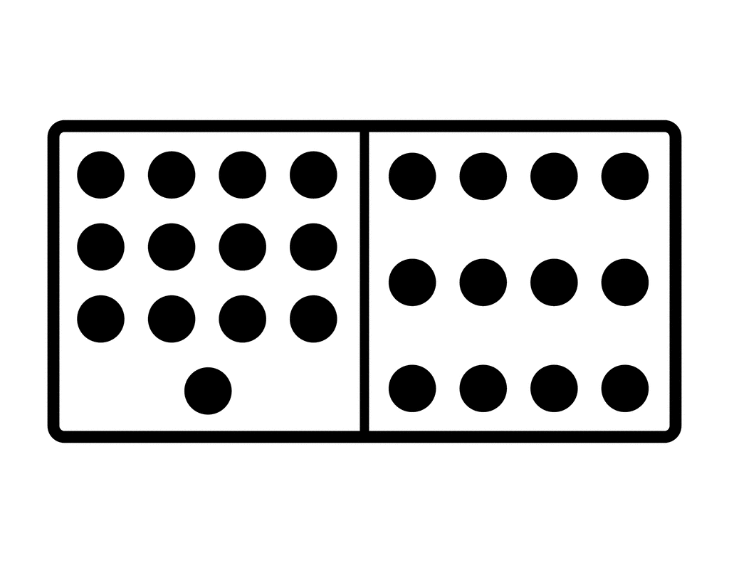 1024x791 Domino With 13 Spots Amp 12 Spots Clipart Etc