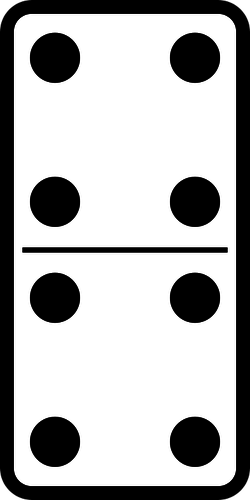250x500 Domino Tile Double Four Vector Clip Art Public Domain Vectors