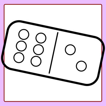 350x350 Dominoes For Coloring In Clip Art Set For Commercial Use By