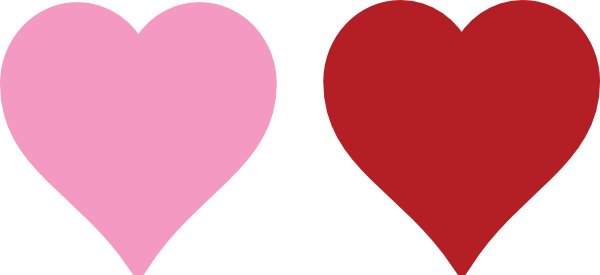 600x275 Two Hearts Clip Art