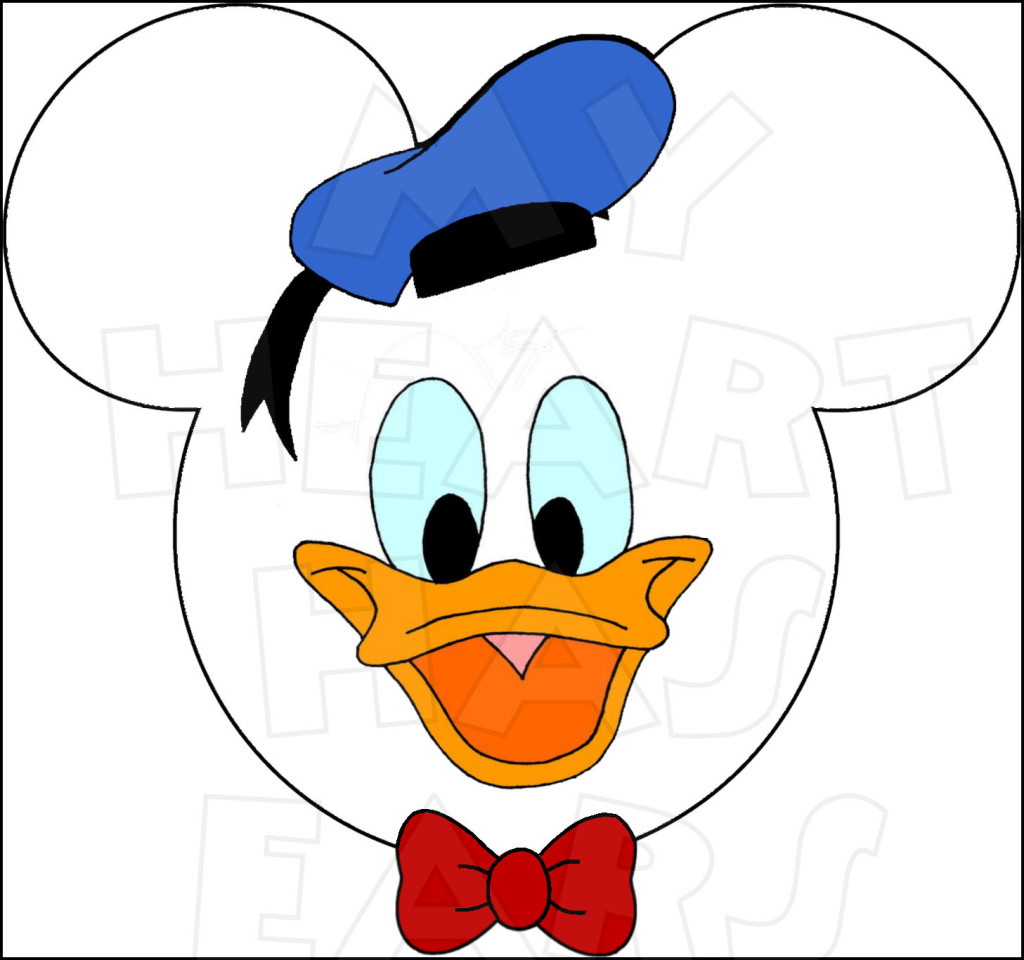 1024x960 Donald Duck In Mickey Head Instant Download Digital Clip Art My