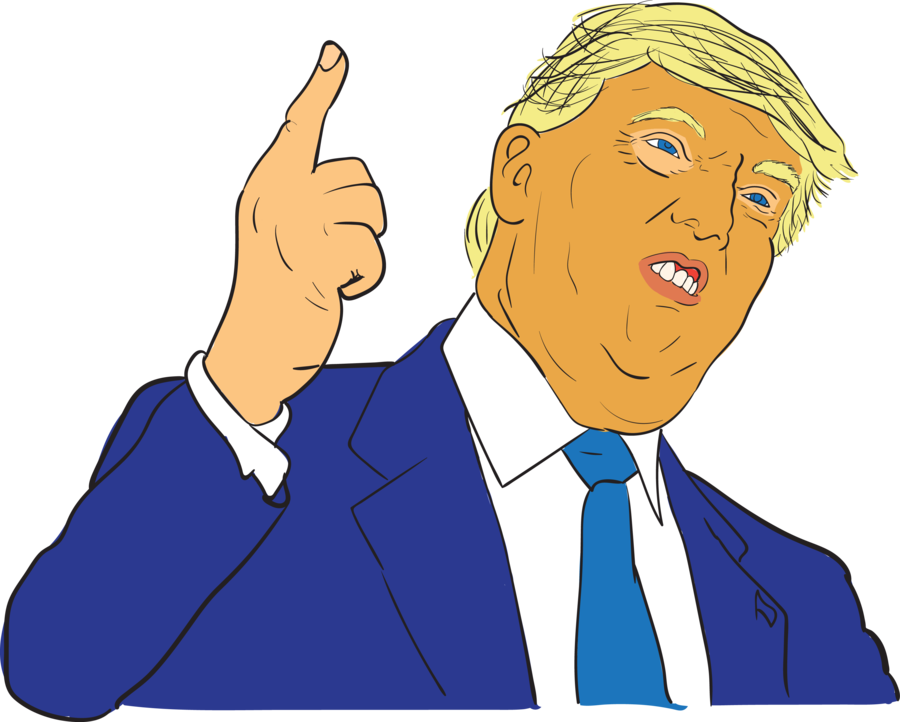 900x722 Clipart Of Donald Trump