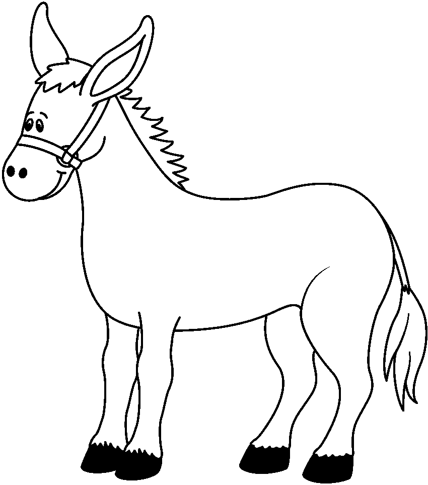 850x963 Donkey Black And White Clipart
