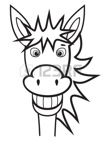 342x450 Donkey Black And White Royalty Free Cliparts, Vectors, And Stock