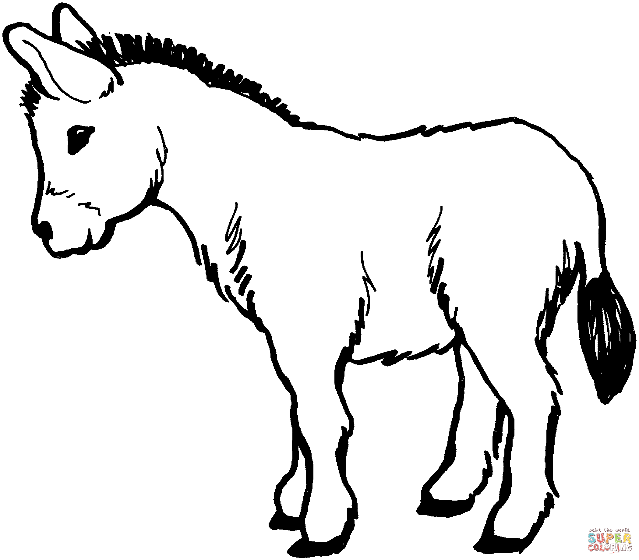 2098x1838 Donkey Coloring Page Free Printable Coloring Pages