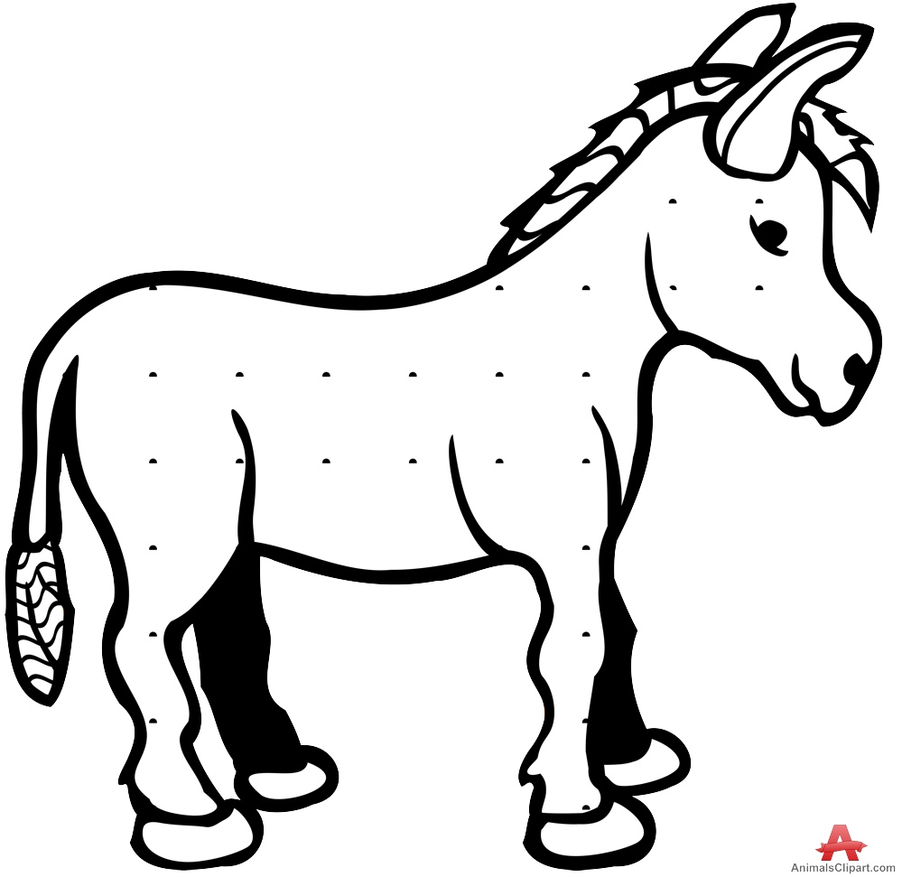 999x971 Drawn Donkey Clipart