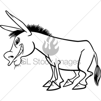 325x325 Farm Donkey Cartoon For Coloring Book Gl Stock Images