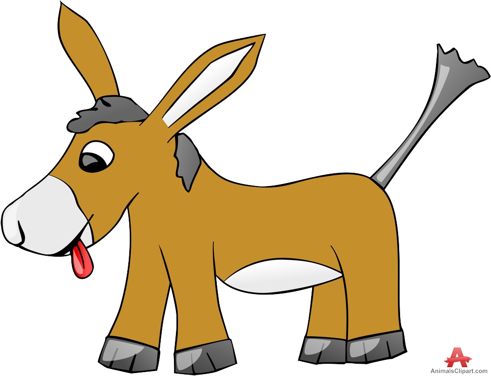 999x766 Cute Animal Donkey Cartoon Character Free Clipart Design Download