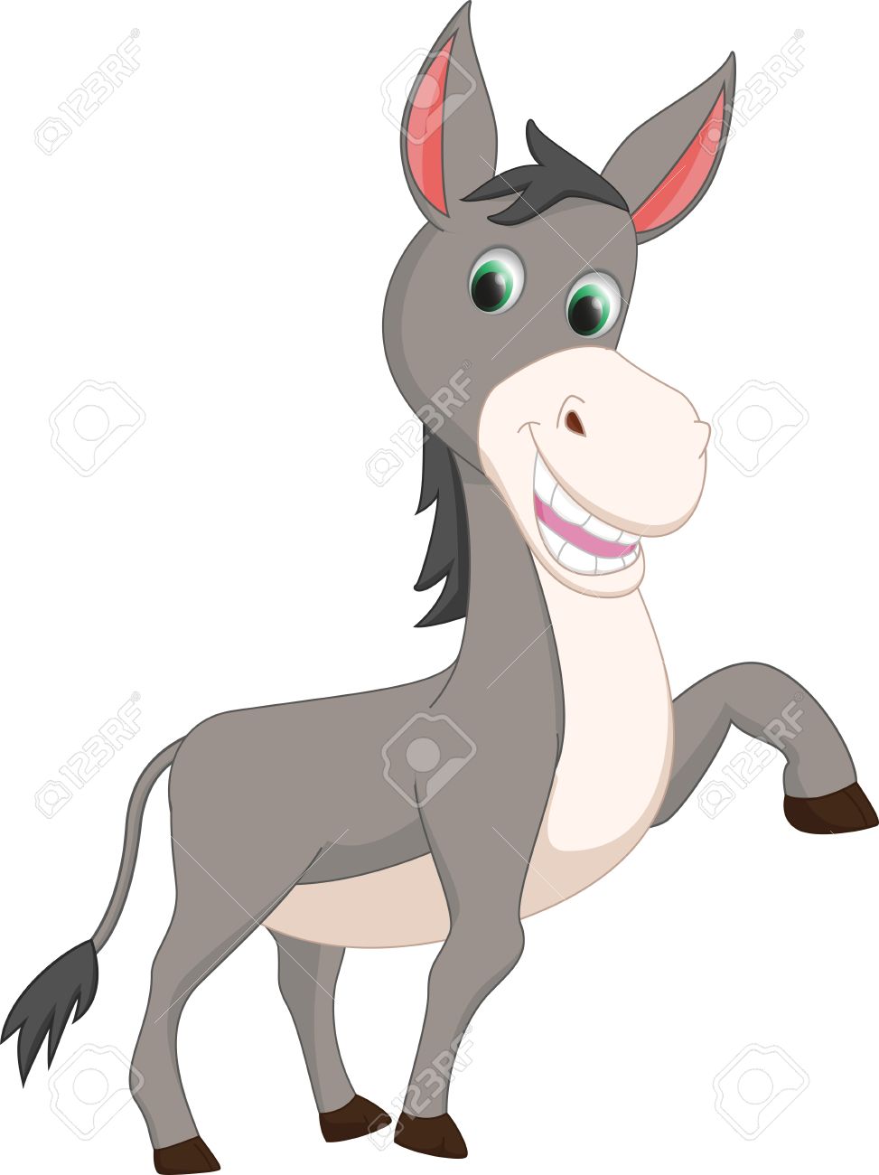 973x1300 Cute Donkey Cartoon Royalty Free Cliparts, Vectors, And Stock