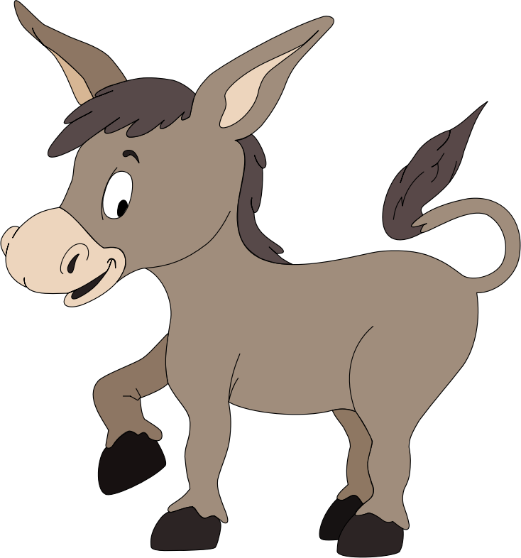 734x786 Cartoon Donkey Clipart