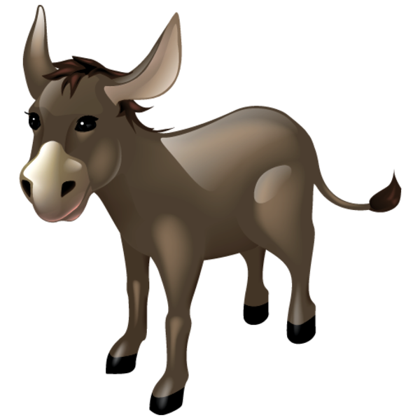 600x600 Free Donkey Clipart