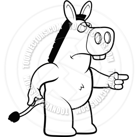 460x460 Angry Donkey (Black And White Line Art) By Cory Thoman Toon
