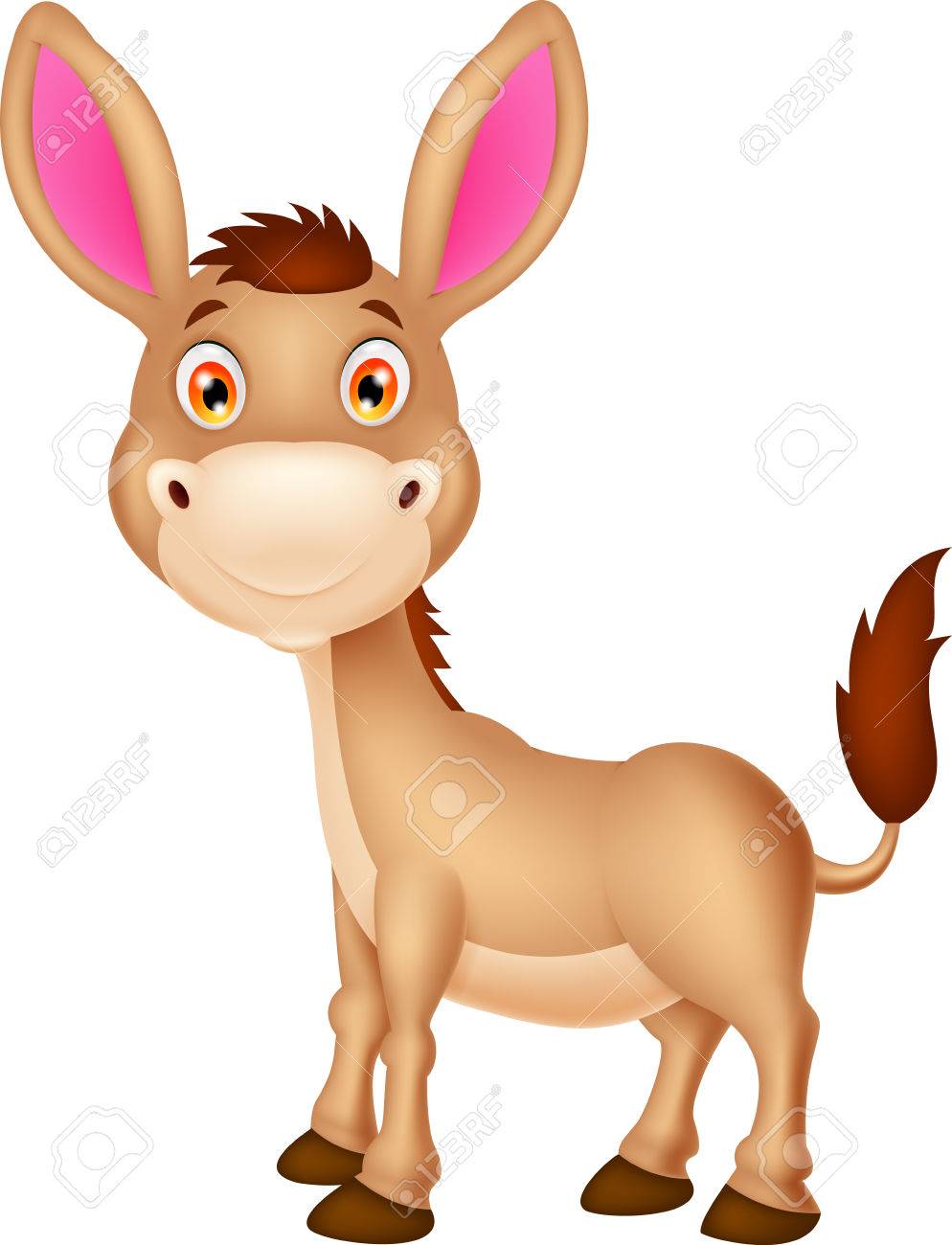 994x1300 Cute Donkey Cartoon Royalty Free Cliparts, Vectors, And Stock