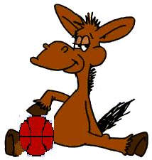 214x225 Donkey Basketball Clipart