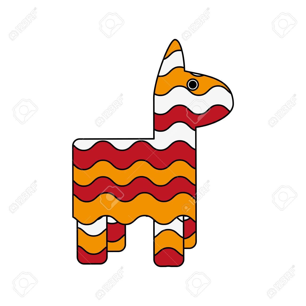 1300x1300 Donkey Pinata Isolated Icon Vector Illustration Graphic Design