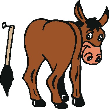373x376 Moving Clipart Donkey