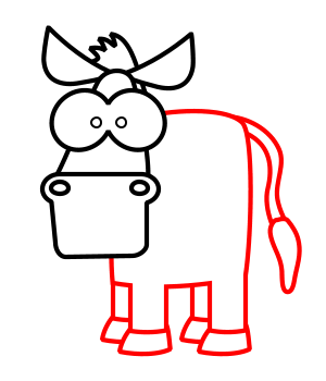 300x350 Drawing A Cartoon Donkey
