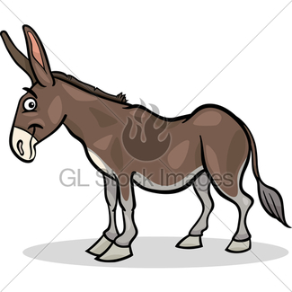 325x325 Farm Donkey Cartoon For Coloring Book Gl Stock Images