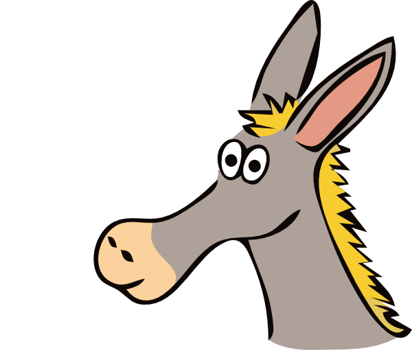 600x510 Cartoon Donkey Clip Art