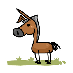 250x250 Cartoon Donkey How To Draw Lesson