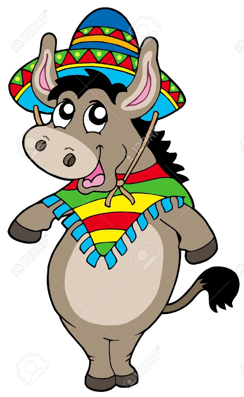 801x1300 Donkey Clipart Mexican Donkey
