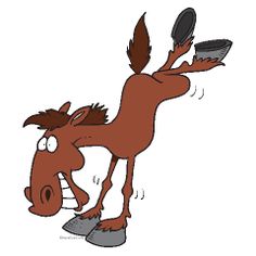 236x236 Confused Cartoon Donkey. Vector Clip Art Illustration With Simple