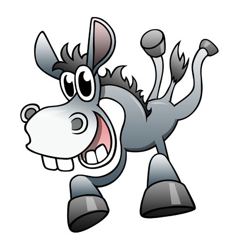 500x500 Mean Donkey Cartoon Cartoon Animals By Clayton Cartoon Donkey